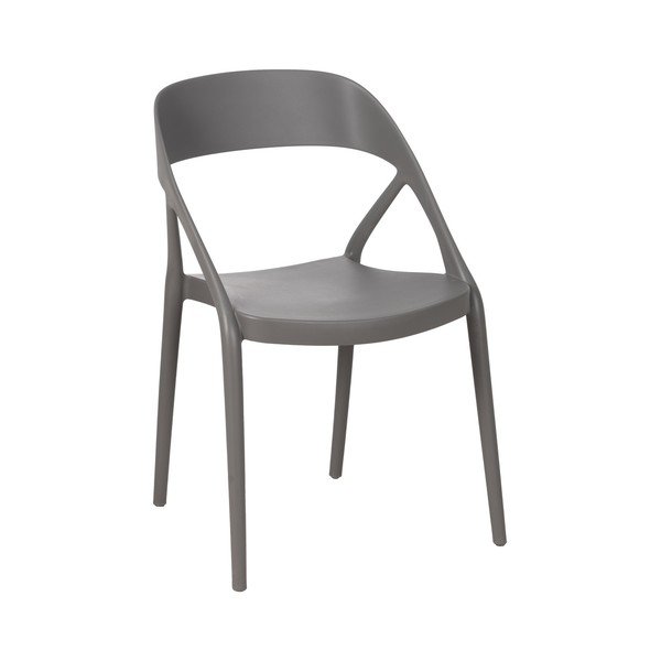 Sivi plastični jedilni stoli v kompletu 2 ks – Ixia