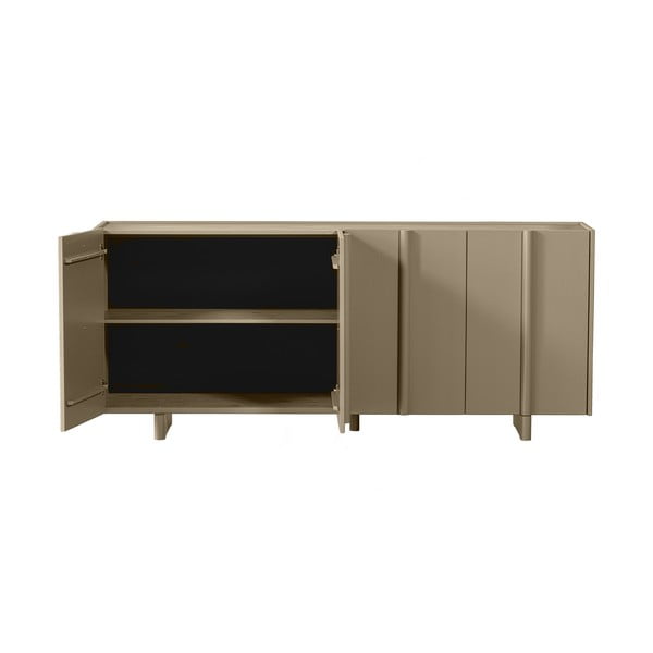 Bež nizka komoda iz masivnega bora 200x85 cm Basu – WOOOD-image-2