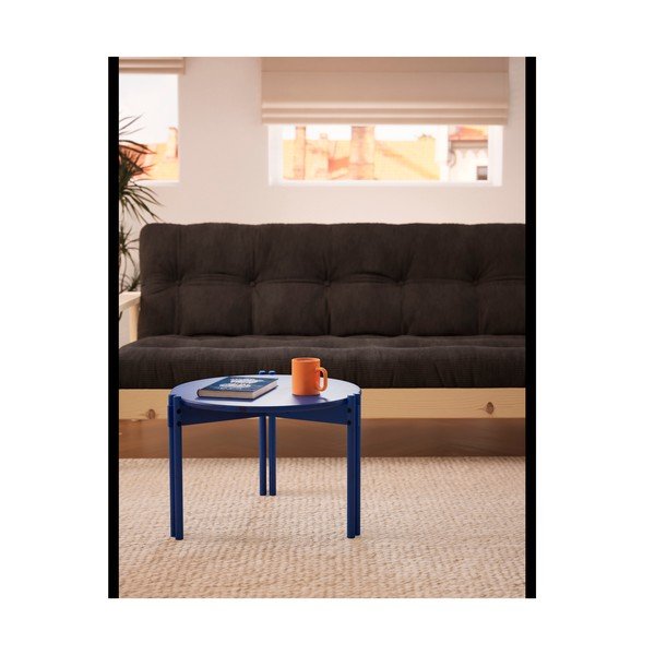 Modra okrogla mizica iz masivnega bora ø 80 cm Sticks – Karup Design-image-4