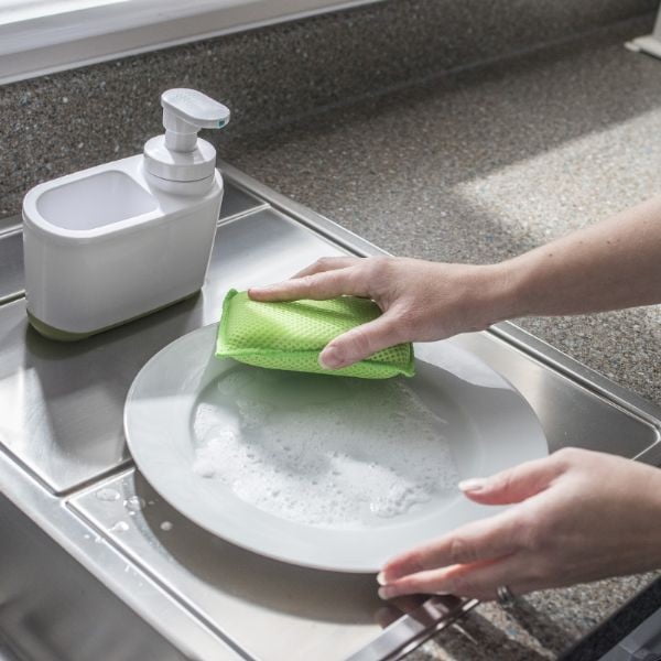 Belo- zelena posoda za milo Addis-image-1