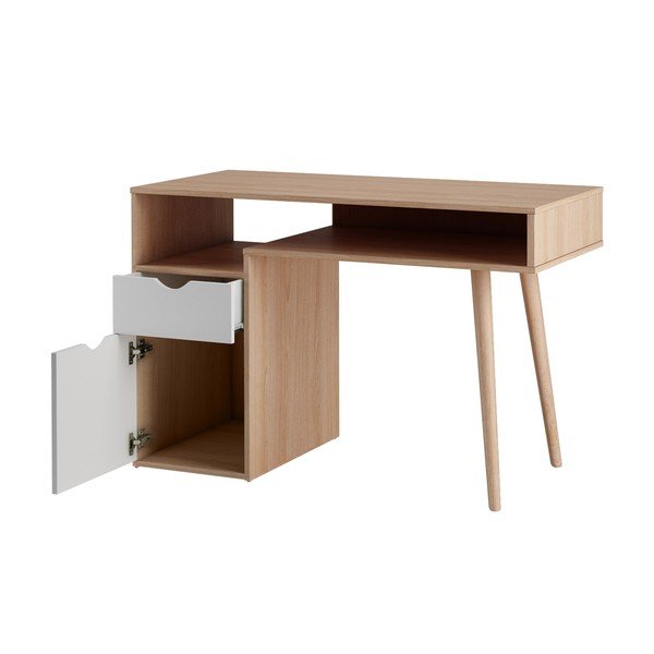 Pisalna miza iz hrastovega dekorja 55x120 cm Scandi - Støraa -image-4