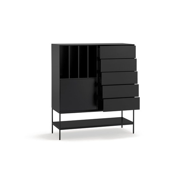 Črna omarica 120x140x45 cm Platt – Teulat-image-4