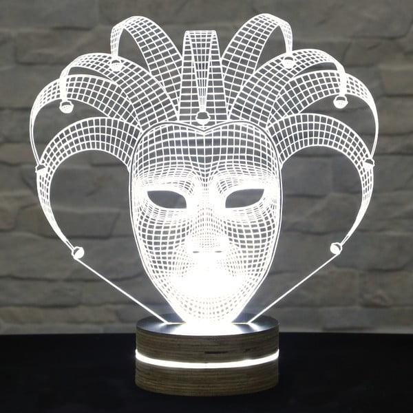 3D namizna svetilka Glam Mask