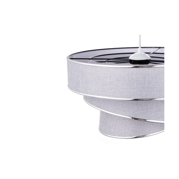 Siva/srebrna viseča svetilka s tekstilnim senčilom ø 40 cm Couper – Opviq lights-image-2