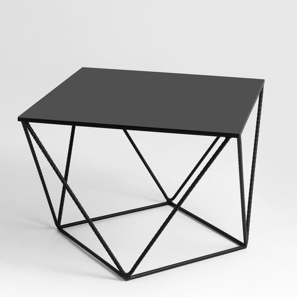 Črna klubska miza Custom Form Daryl, 55 x 55 cm