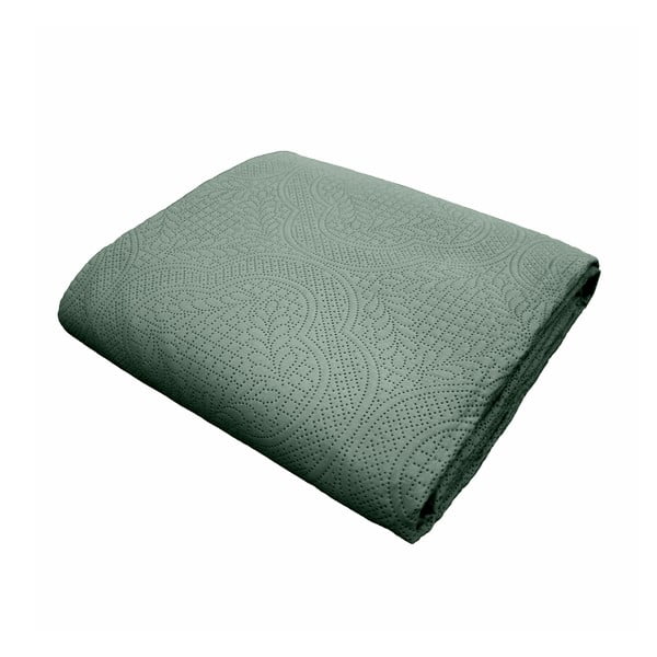 Zelen komplet pregrinjala in prevleke za vzglavnik iz mikrovlaken 240x260 cm Romane – douceur d'intérieur