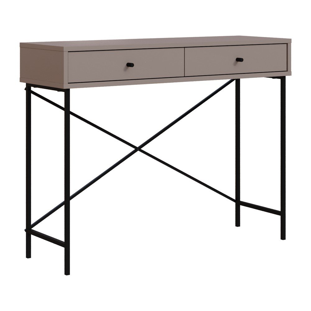 Sivo-bež stranska mizica 35x110 cm Titan