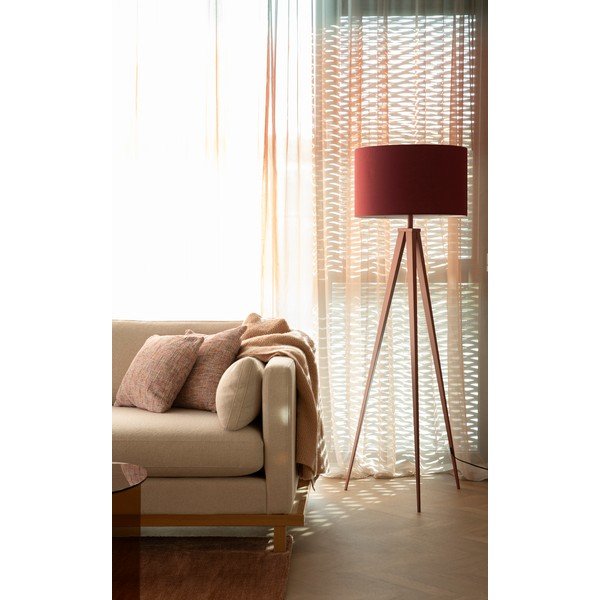 Bordo rdeča stoječa svetilka s tekstilnim senčilom (višina 157 cm) Tripod – Zuiver-image-1