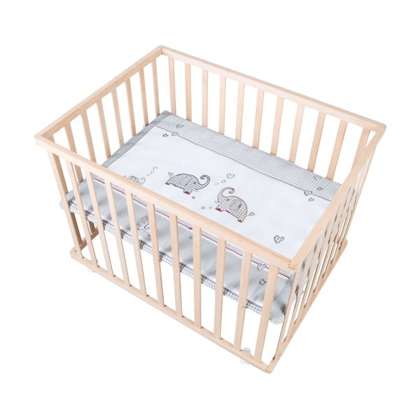 Stajica na koleščkih v naravni barvi 100x75 cm Jumbo Twins – Roba