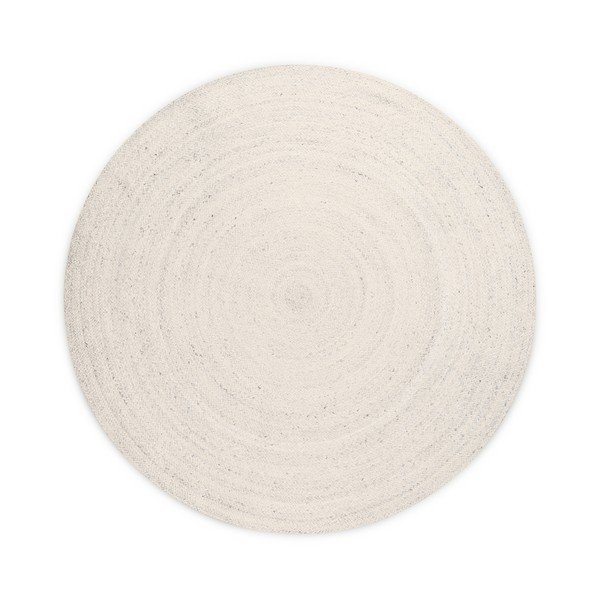 Kremno bela obojestranska/ročno tkana okrogla preproga iz jute ø 200 cm Braided – Hanse Home