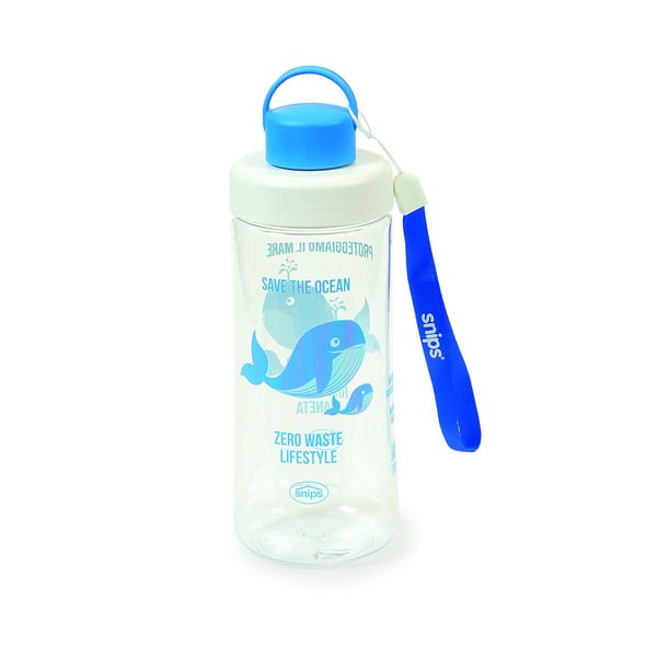 Modra steklenička za vodo Snips Whale, 500 ml