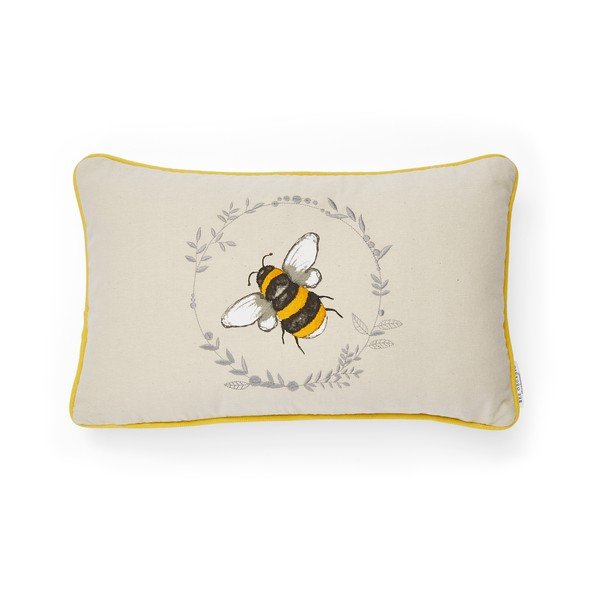 Rumena bombažna okrasna blazina Cooksmart ® Bumble, 30 x 50 cm