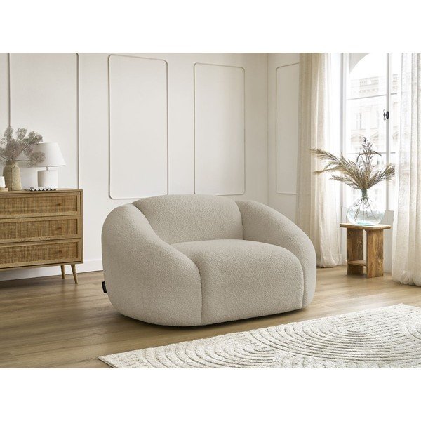 Bež fotelj iz tkanine bouclé Tina – Bobochic Paris-image-4