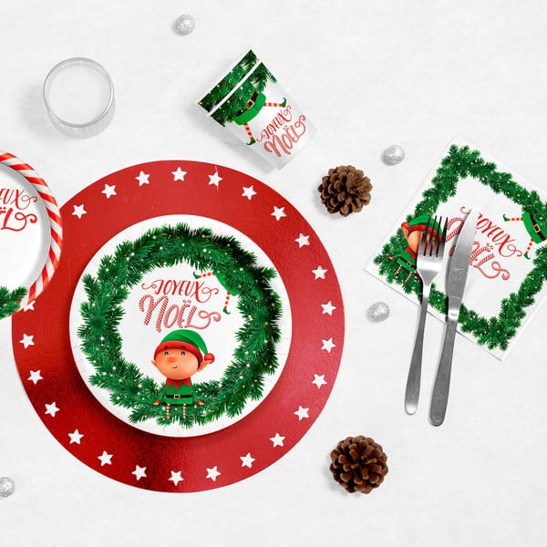 Prtički v kompletu 20 ks 33x33 cm Prankster Elf – Homéa-image-1