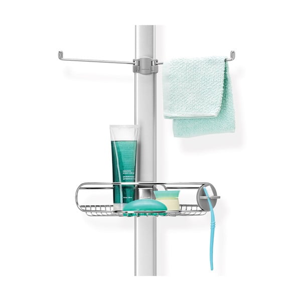 Siva teleskopska kovinska polica za kopalnico - simplehuman-image-3