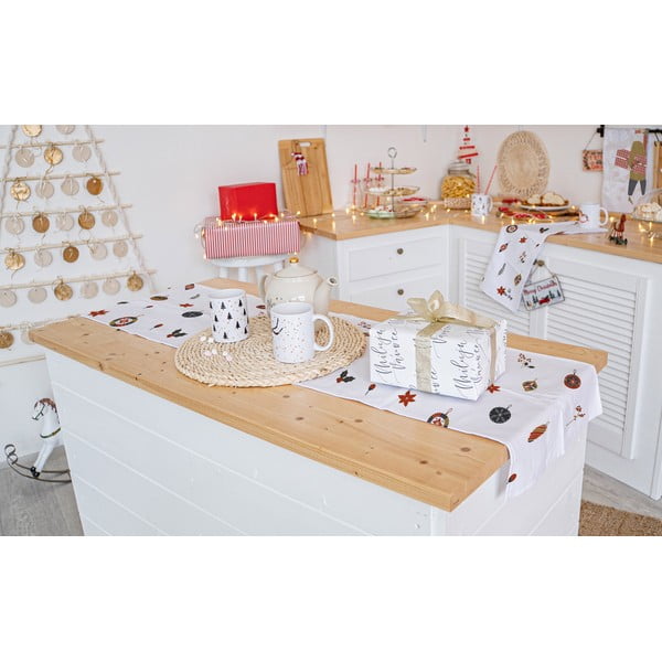 Božični bombažni namizni tekač 140x40 cm Lets Go Decorate - Butter Kings-image-1