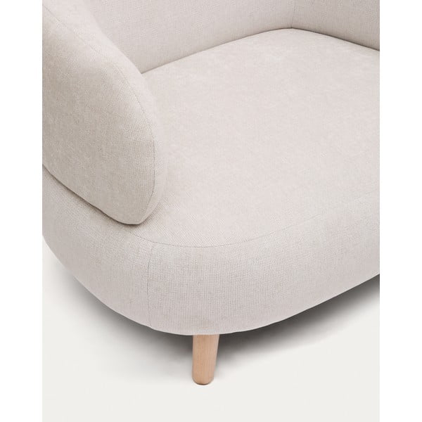 Bež fotelj iz šenilje Luisa – Kave Home-image-1