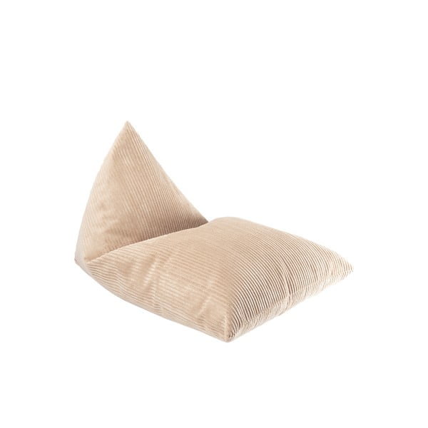 Svetlo rjava otroška vreča za sedenje iz rebrastega žameta Big Lounger – Wigiwama