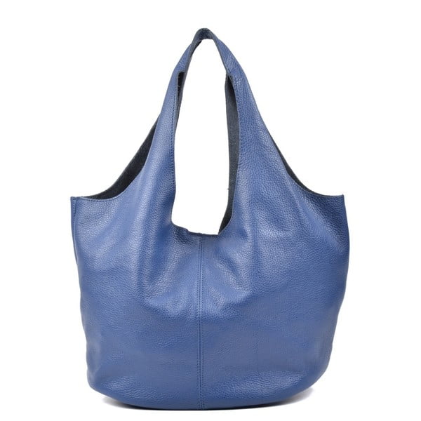 Modra usnjena torbica Carla Ferreri Trutna Fango