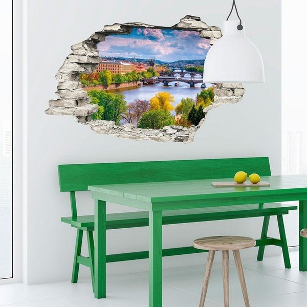 3D stenska nalepka Ambiance Praška pomlad, 90 x 60 cm
