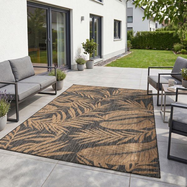 Črna/rjava notranja in zunanja preproga 160x230 cm Mira 1451 – Ayyildiz Carpets-image-1