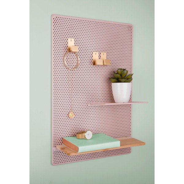 PT LIVING Prepirljiva, svetlo rožnata kovinska oglasna deska, 34,5 x 52,5 cm-image-1