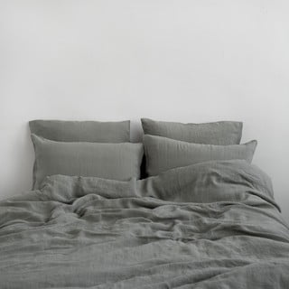 Kaki zelena enojna lanena posteljnina 140x200 cm – Linen Tales