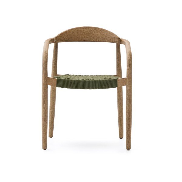 Jedilni stol iz masivnega lesa v zeleni in naravni barvi Nina – Kave Home-image-2