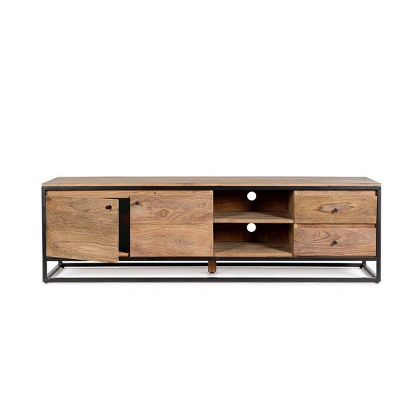 TV omarica iz masivnega sheesham lesa v naravni barvi 175x50x45 cm Nartan – Bizzotto-image-3