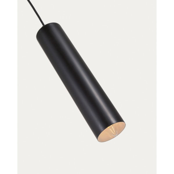 Črna viseča svetilka s kovinskim senčilom ø 8 cm Maude – Kave Home-image-4