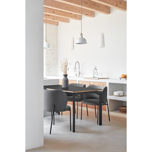 Temno sivi oblazinjeni jedilni stoli v kompletu 2 ks Mogi – Teulat-image-2