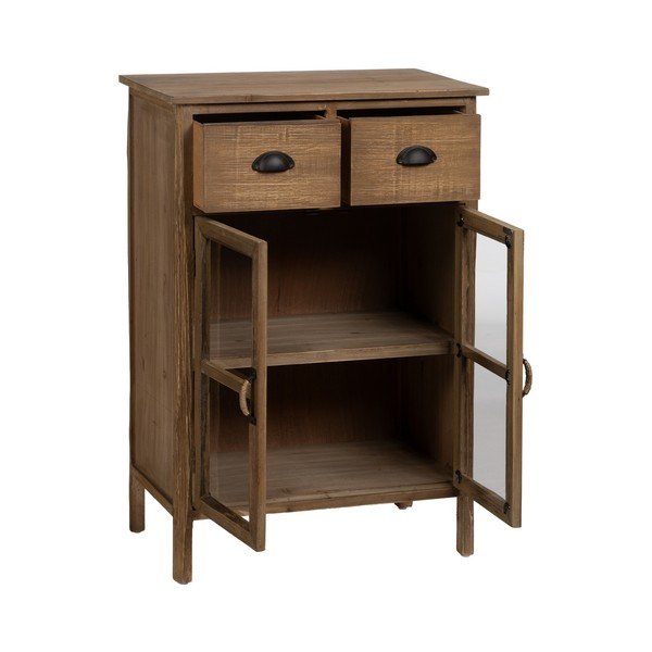 Vitrina iz masivne jelke v naravni barvi 64x92,5 cm – Ixia-image-2