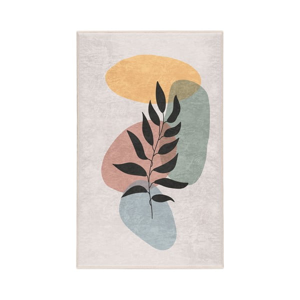 Kremno bela pralna preproga 160x230 cm Illustrated Autumn – Mila Home