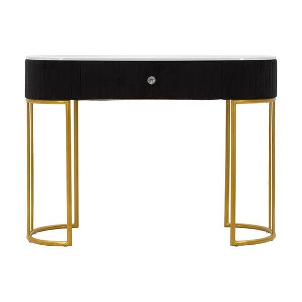 Črna/zlata stranska mizica 43x100 cm Montpellier – Mauro Ferretti