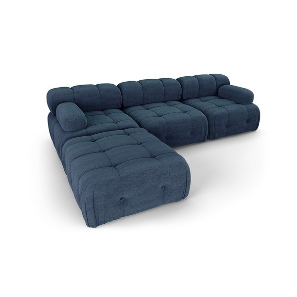 Temno modra kotna sedežna garnitura Ferento – Cosmopolitan Design-image-4