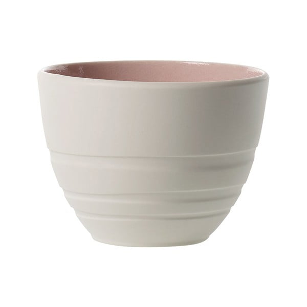 Belo-roza porcelanasta skodelica Villeroy & Boch Leaf, 450 ml