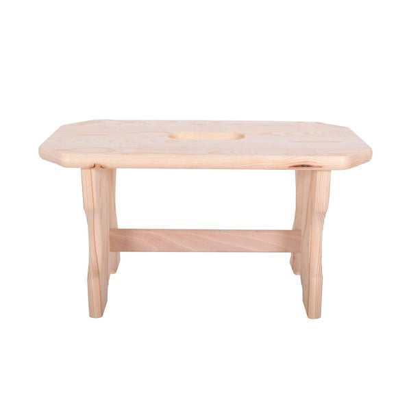 Stolček iz masivnega bora v naravni barvi Forte – Rojaplast