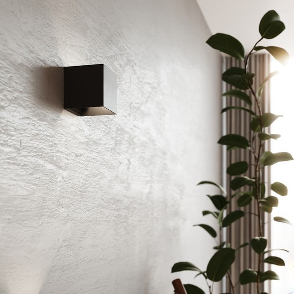 Črna LED stenska svetilka Pinio – Sollux-image-1