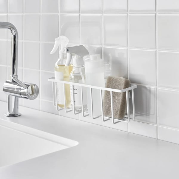 Belo kovinsko držalo za detergent z namestitvijo brez vrtanja Film Hook – YAMAZAKI-image-2