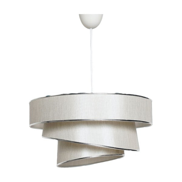 Kremno bela/srebrna viseča svetilka s tekstilnim senčilom ø 40 cm Couper – Opviq lights