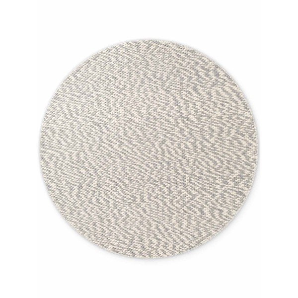 Svetlo siva/kremno bela ročno tkana volnena okrogla preproga ø 160 cm Lyon Beans – Elle Decoration-image-4