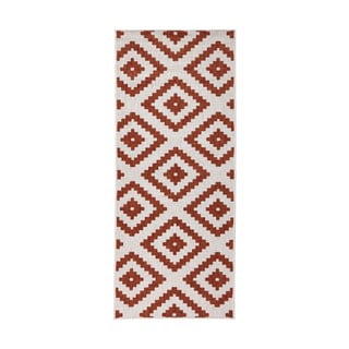 Rdeče-krem zunanja preproga NORTHRUGS Malta, 80 x 345 cm