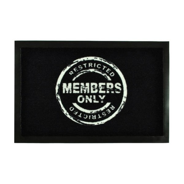 Podloga za vrata Hanse Home Samo za člane Črna, 40 x 60 cm