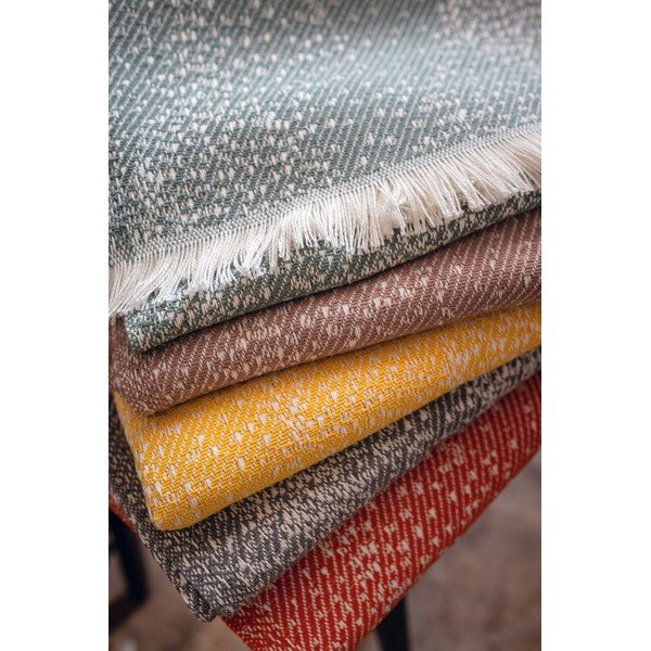 Rožnata pletenina z bombažem Euromant Dotty Diamond, 140 x 180 cm-image-3