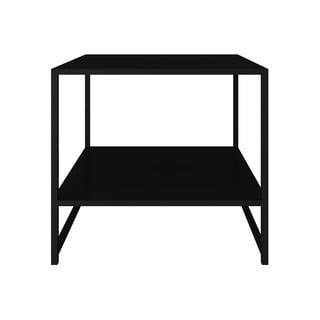 Črna kovinska stranska mizica Canett Lite, 50 x 50 cm