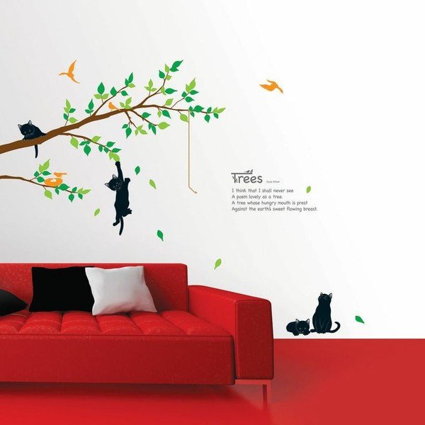 Ambiance Tree in Cat stenske nalepke Set-image-1