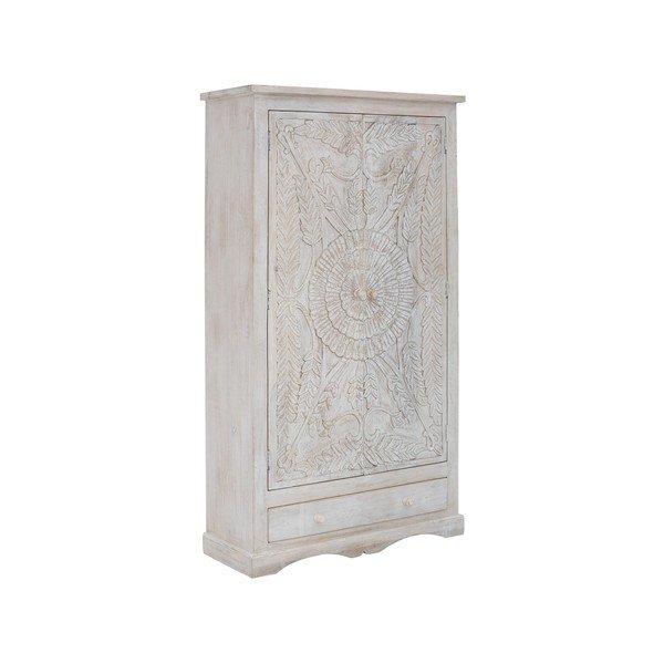 Bela garderobna omara iz masivnega manga 100x175 cm Rana – Støraa-image-1