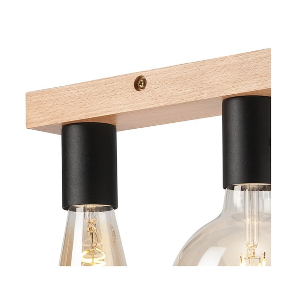 Stropna svetilka v črni in naravni barvi - LAMKUR-image-3