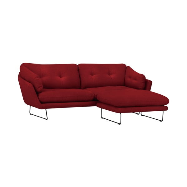 Komplet rdečega kavča in pufa Windsor & Co Sofas Comet-image-1