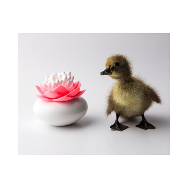 Lotusovo držalo za vatirane palčke, belo/rožnato-image-3